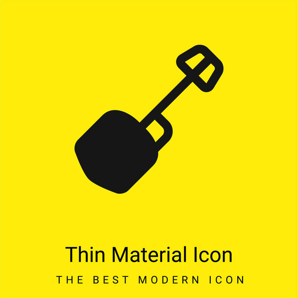 Big Shovel minimal bright yellow material icon - Vector, Image