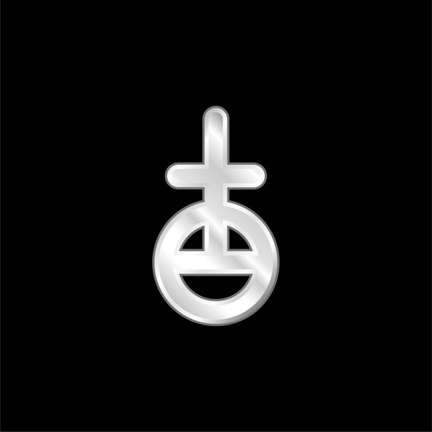 Astrologic Sign metallisches Symbol versilbert - Vektor, Bild