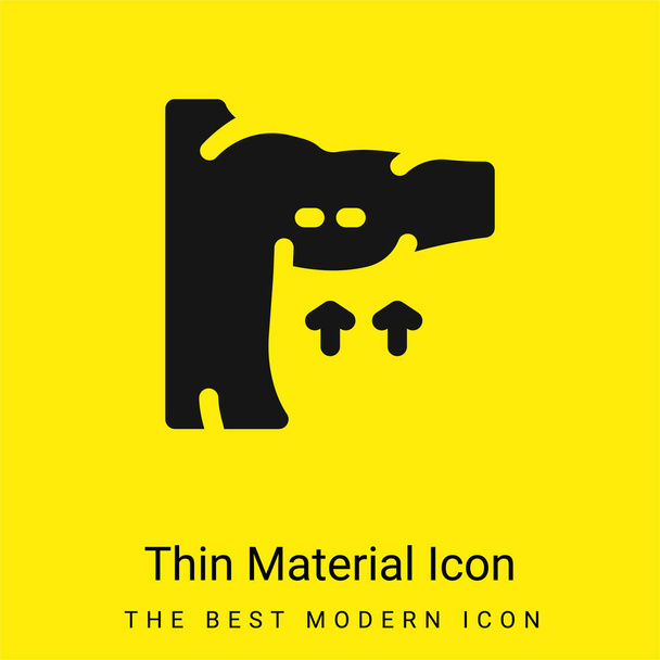 Odjistit minimální jasně žlutou ikonu materiálu - Vektor, obrázek
