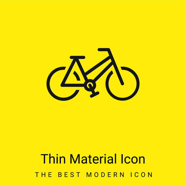 Minimalna jasnożółta ikona materiału rowerowego - Wektor, obraz