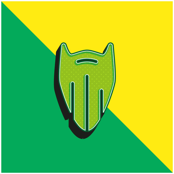 Bart Grünes und gelbes modernes 3D-Vektor-Symbol-Logo - Vektor, Bild