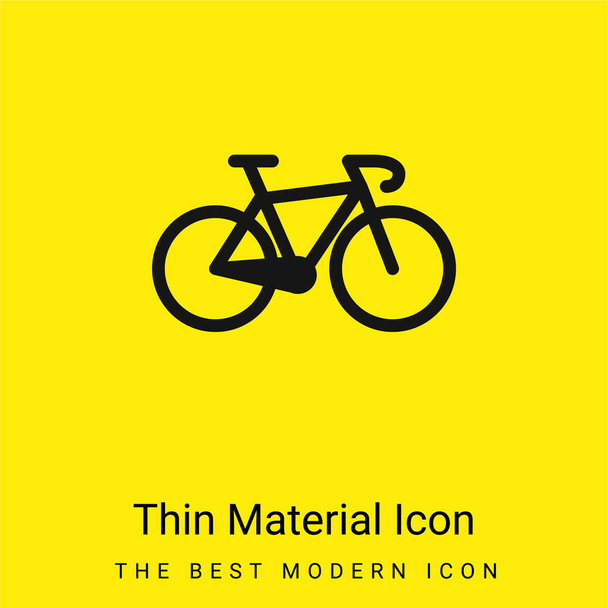 Bicycle minimal bright yellow material icon - Vector, Image