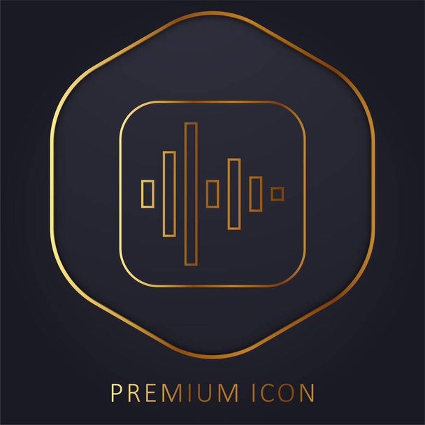 Apple zlatá čára prémie logo nebo ikona - Vektor, obrázek