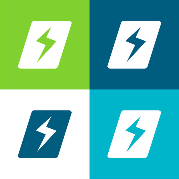 Appstorm Lapos négy szín minimális ikon készlet - Vektor, kép