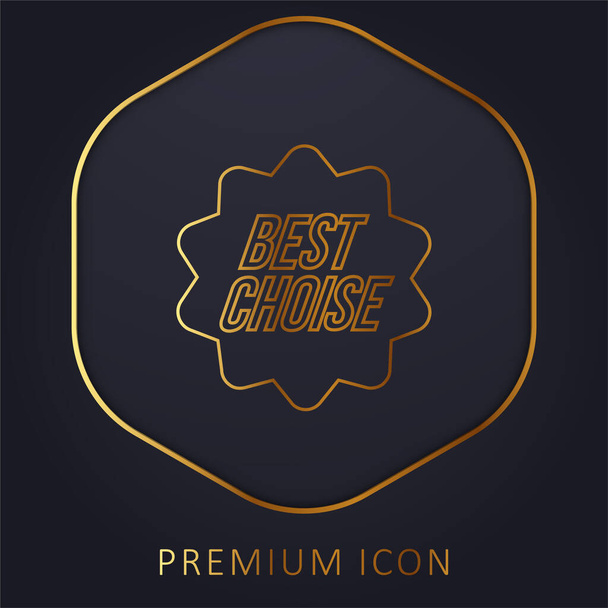 Beste Wahl Kommerzielles Symbol goldene Linie Premium-Logo oder Symbol - Vektor, Bild