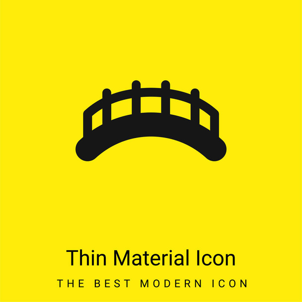 Puentes mínimo icono de material amarillo brillante - Vector, Imagen