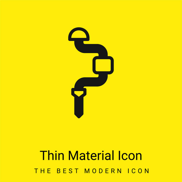 Brace icona minimale materiale giallo brillante - Vettoriali, immagini