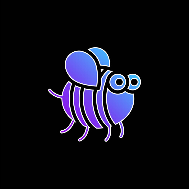 Бджола синій градієнт Векторна піктограма
 - Вектор, зображення