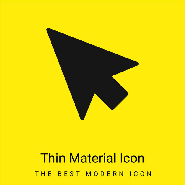 Arrow Pointer minimal bright yellow material icon - Vector, Image