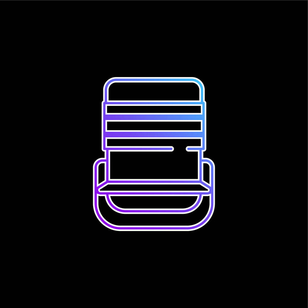 Beach Chair blue gradient vector icon - Vector, Image