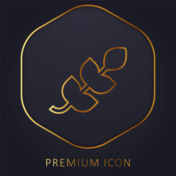 Branche ligne d'or logo premium ou icône - Vecteur, image