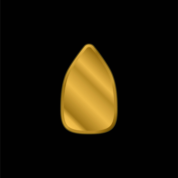 アーモンドゴールドメッキ金属アイコンまたはロゴベクトル - ベクター画像