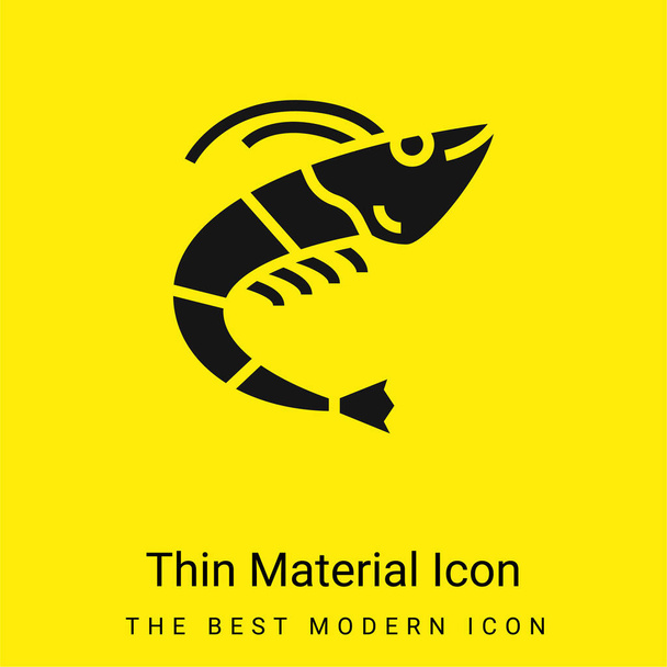 Animal minimal jaune vif icône matérielle - Vecteur, image