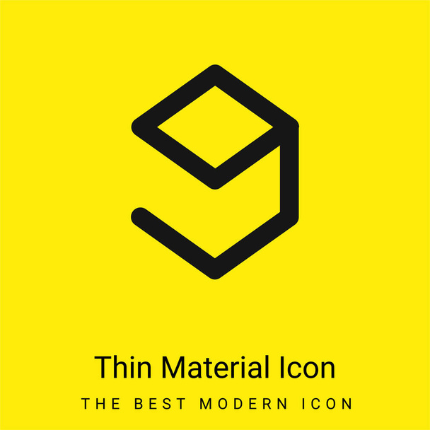 9gag Logo minimal bright yellow material icon - Vector, Image