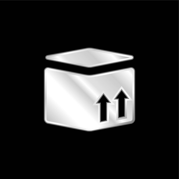 Κουτί επάργυρο μεταλλικό εικονίδιο - Διάνυσμα, εικόνα