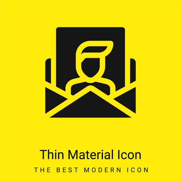 Apply minimal bright yellow material icon - Vector, Image