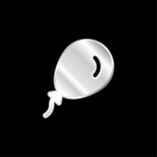 Stříbrná kovová ikona balónku - Vektor, obrázek