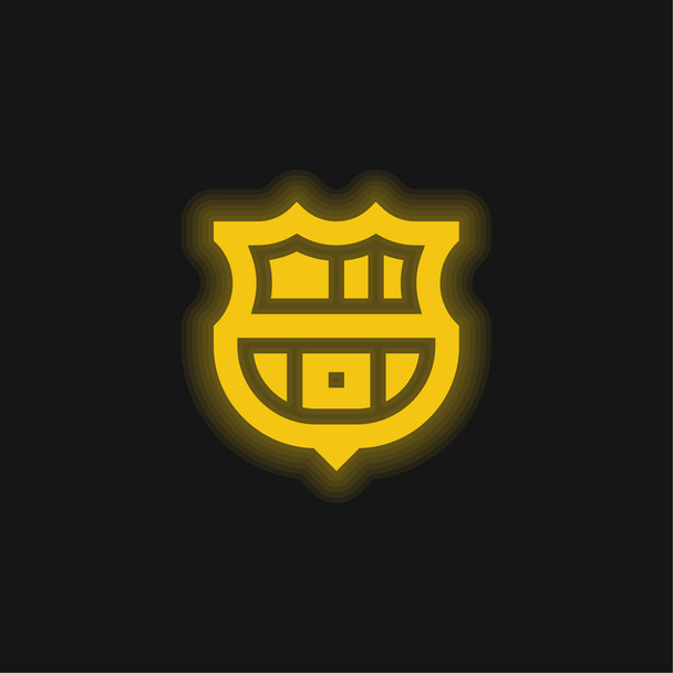 Барселона жовтий сяючий неоновий ікона - Вектор, зображення