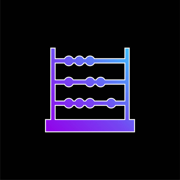 Ícone do vetor gradiente azul do ábaco - Vetor, Imagem
