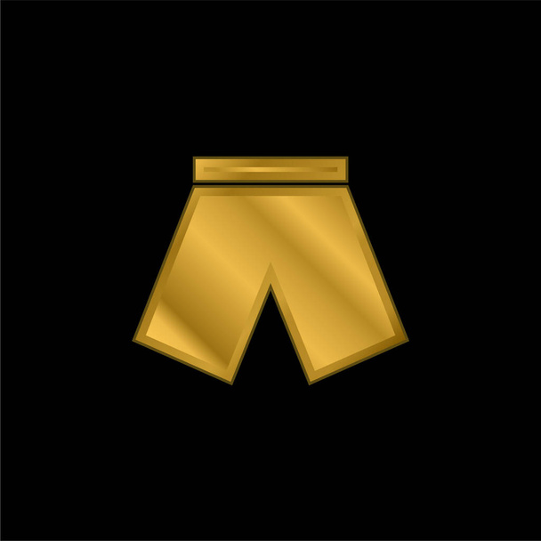Preto Curto banhado a ouro ícone metálico ou vetor logotipo - Vetor, Imagem