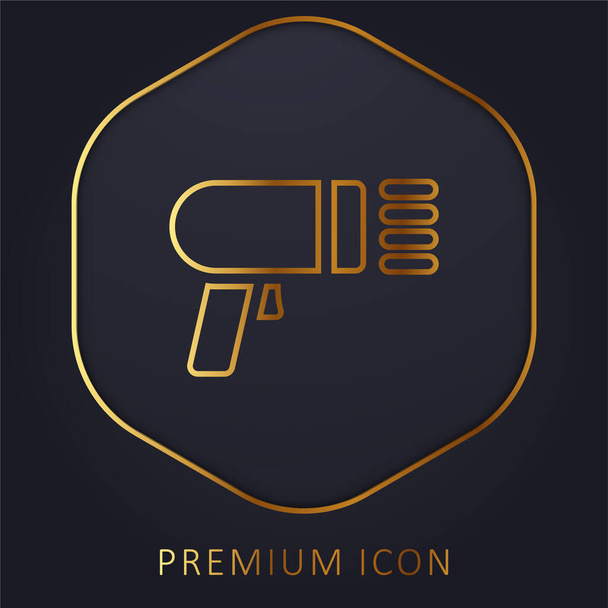 Штрих-код логотип або піктограма преміум-класу золотої лінії
 - Вектор, зображення