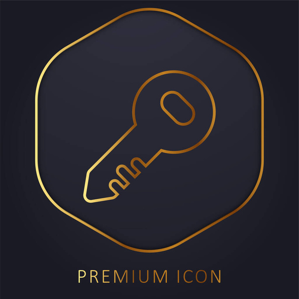 Administrador Clave línea dorada logotipo premium o icono - Vector, Imagen