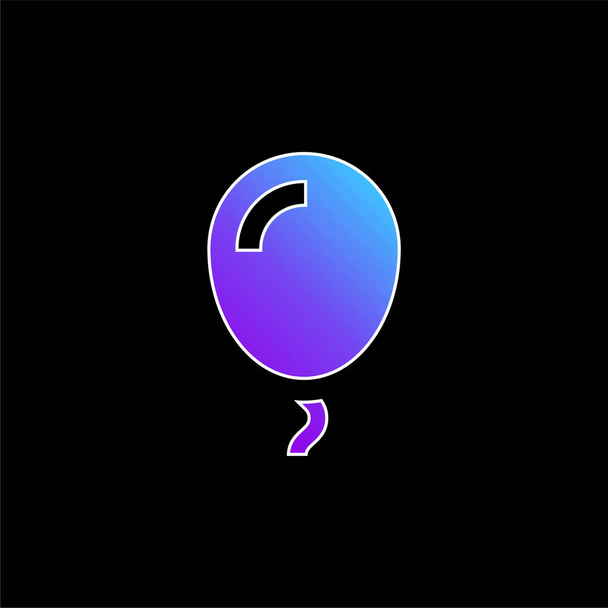 Ícone de vetor gradiente azul balão - Vetor, Imagem