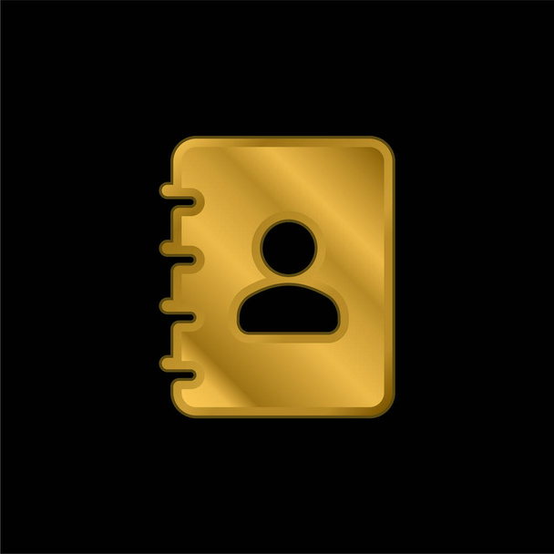 Porządek obrad złocona metaliczna ikona lub wektor logo - Wektor, obraz