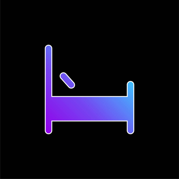Icona vettoriale gradiente blu letto - Vettoriali, immagini