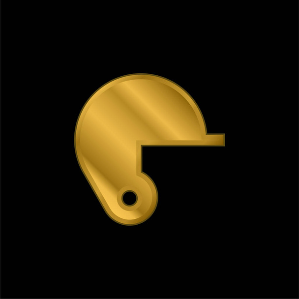 Béisbol chapado en oro icono metálico o logo vector - Vector, imagen