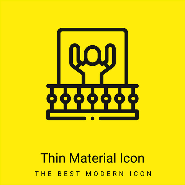 Balcone minimale icona materiale giallo brillante - Vettoriali, immagini