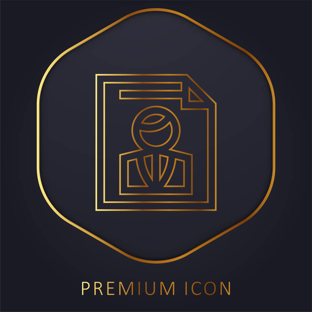 Иконка или логотип золотой линии для голосования - Вектор,изображение