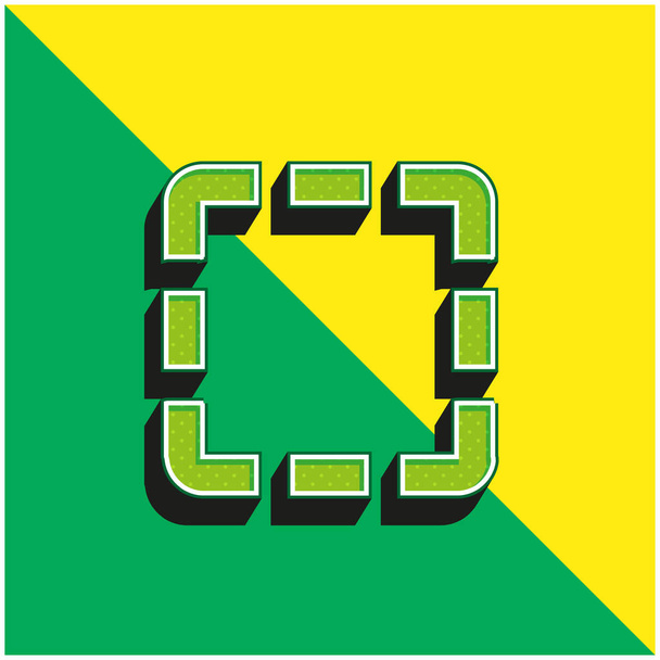 Allocation Logo vectoriel 3d moderne vert et jaune - Vecteur, image
