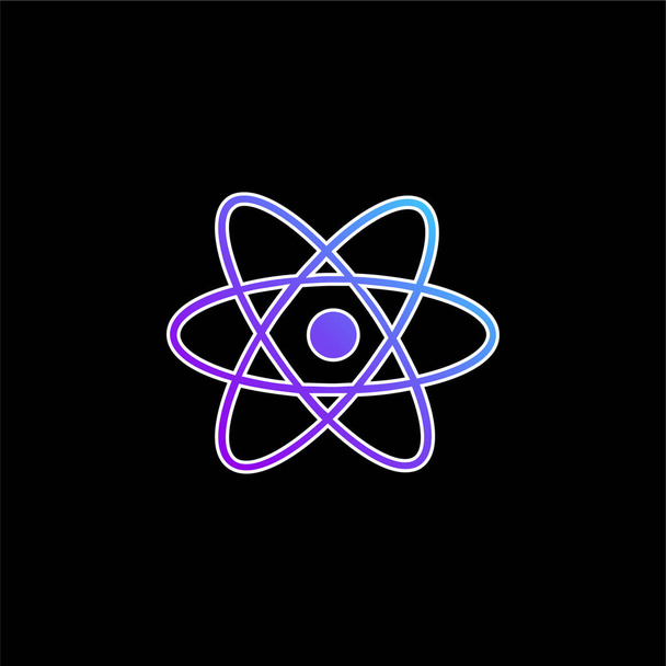 Atom Symbol blue gradient vector icon - Vector, Image