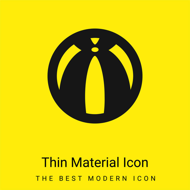 Beach Ball icona minimale materiale giallo brillante - Vettoriali, immagini
