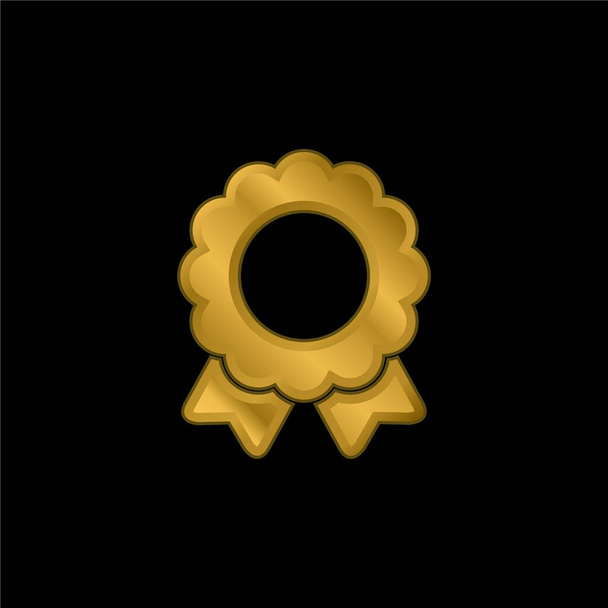 Virkamerkki kullattu metallinen kuvake tai logo vektori - Vektori, kuva