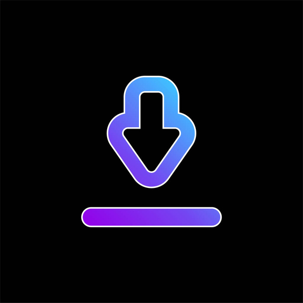 Big Download ícone de vetor gradiente azul de seta - Vetor, Imagem