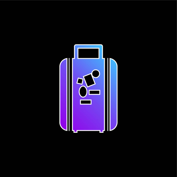 Bag For Travel blue gradient vector icon - Vector, Image