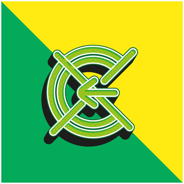 Yeşil ve sarı modern 3D vektör simgesi logosu - Vektör, Görsel
