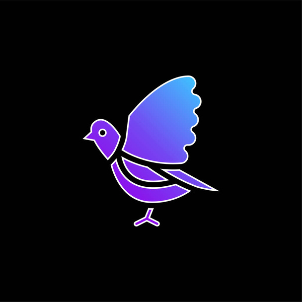 Vogel-blaues Gradienten-Vektor-Symbol - Vektor, Bild