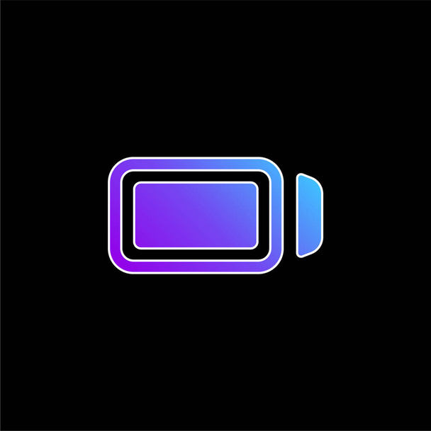 Bateria ícone de vetor gradiente azul completo - Vetor, Imagem