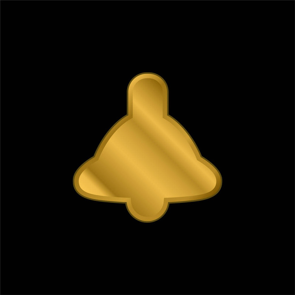 Glocke vergoldet metallisches Symbol oder Logo-Vektor - Vektor, Bild