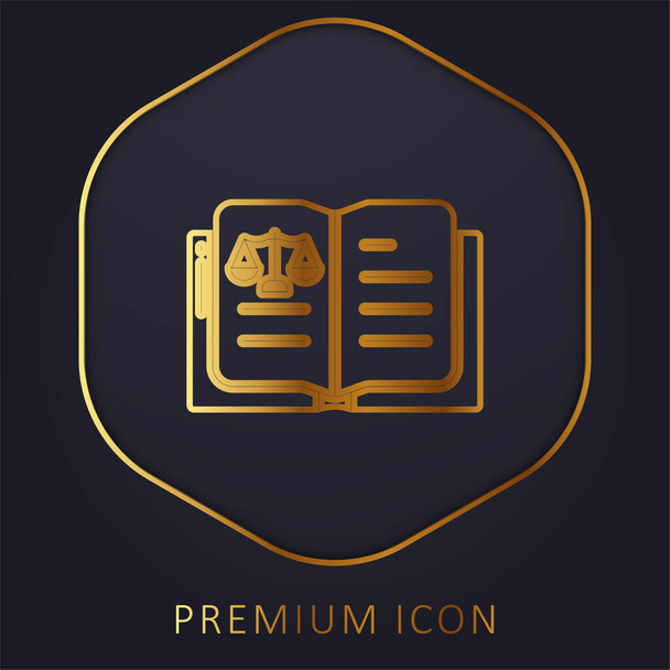 Buch goldene Linie Premium-Logo oder Symbol - Vektor, Bild