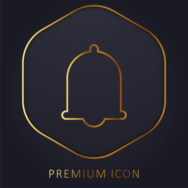 Alarm altın çizgi premium logosu veya simgesi - Vektör, Görsel