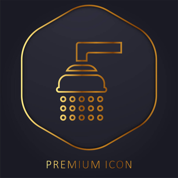 Łazienka złota linia logo premium lub ikona - Wektor, obraz