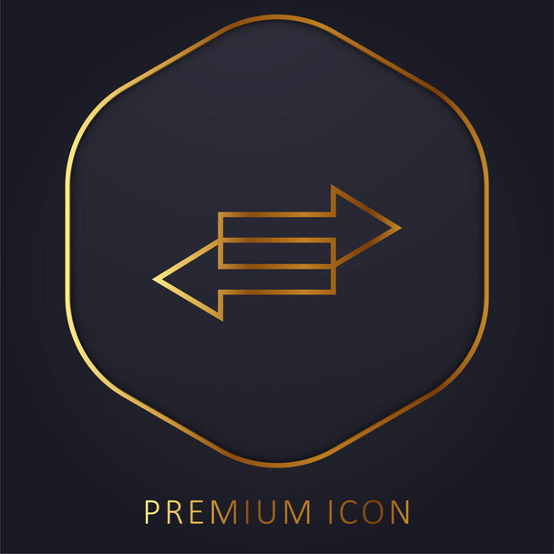 Oklar altın çizgi premium logo veya simge - Vektör, Görsel