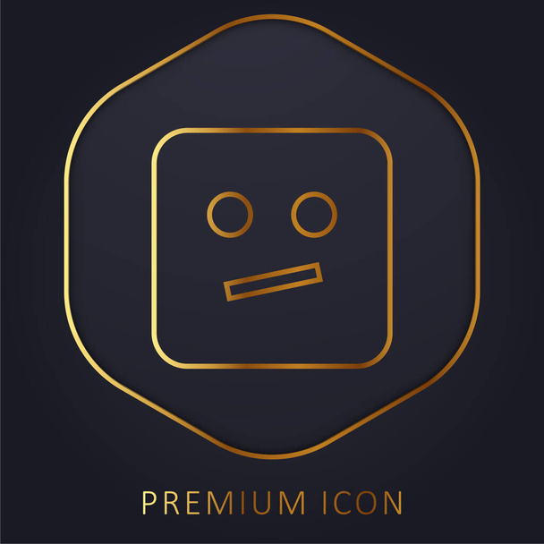 Unalmas arany vonal prémium logó vagy ikon - Vektor, kép