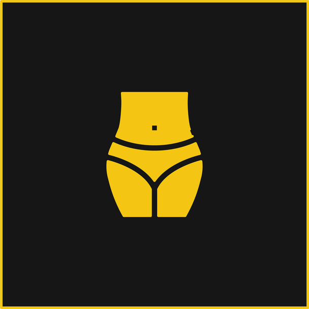 Icona al neon brillante giallo corpo - Vettoriali, immagini
