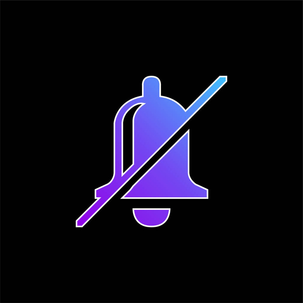 Bell Slash niebieska ikona wektora gradientu - Wektor, obraz