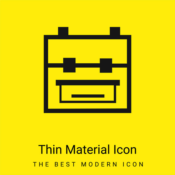 Mochila variante de diseño como un icono de material amarillo brillante mínimo cartera - Vector, imagen
